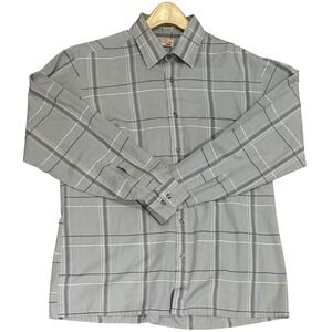 The Fox Collection Plaid Button Down Shirt Single Needle Tailored Mens Large